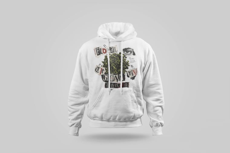 Hoodie — Floral Tie Guan Yin